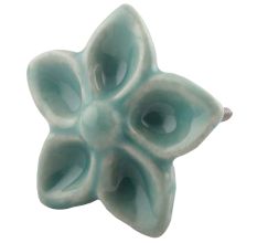 Sea Green Ceramic Flower Drawer Knob Online